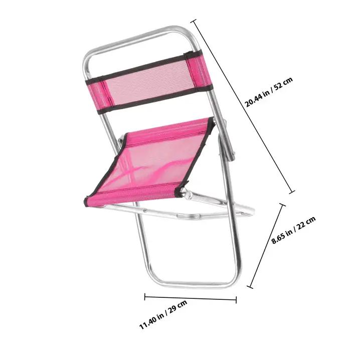 Chaise pliante outdoor pour pêche camping voyage légère portable design compact cadre métal mesh