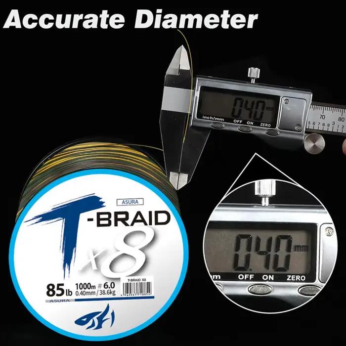 Fil de pêche ThornsLine X8 8 brins super résistant pour carpe et pêche sportive 300-1000M