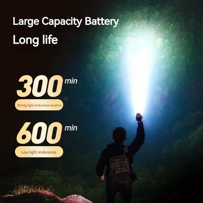 Lampe torche LED rechargeable EDC défense personnelle camping randonnée pêche urgence portable