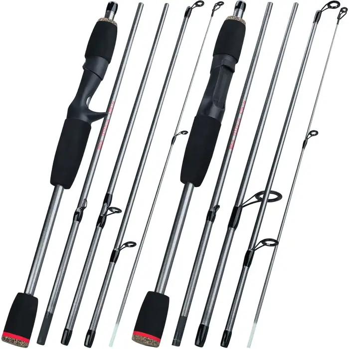 Canne pêche Sougayilang 5 sections 1.8m légère voyage pêche eau douce spinning/casting