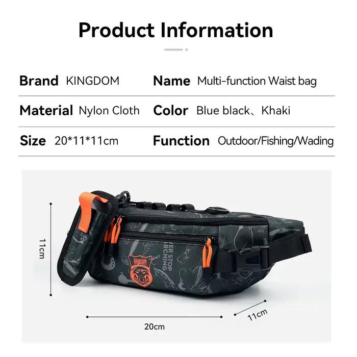 Sac banane pêche tactique multifonction étanche 20x11x11cm pour leurres et accessoires de pêche sportive