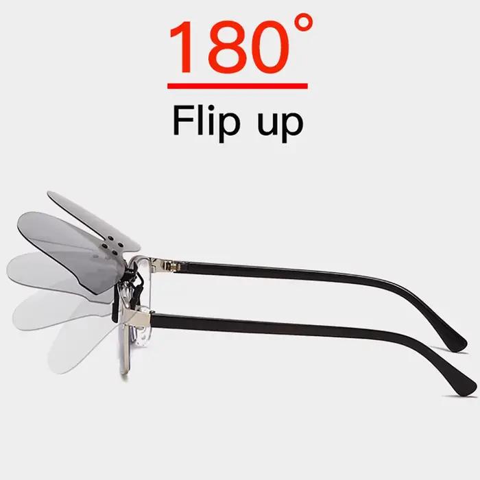 Lunettes de conduite nuit polarisées VIVIBEE clip jaune UV400 pour pêche et conduite nocturne