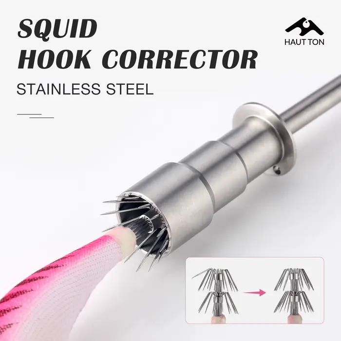 Correcteur d'hameçon calmar en acier inoxydable HAUT TON portable léger accessoire pêche
