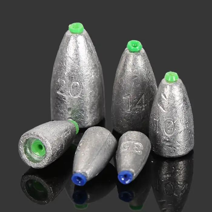 Plombs de pêche 10 pièces 2g à 20g - Sinkers bullet pour tous types de pêche - Accessoires pêche