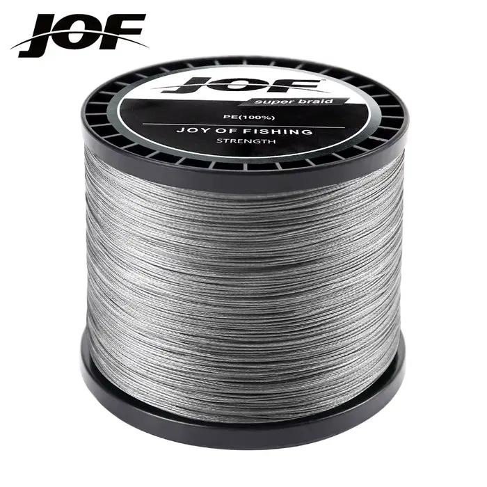 Ligne de pêche tressée JOF X12 12 brins multicolore pour mer, 33 à 150LB, 300M 500M 1000M