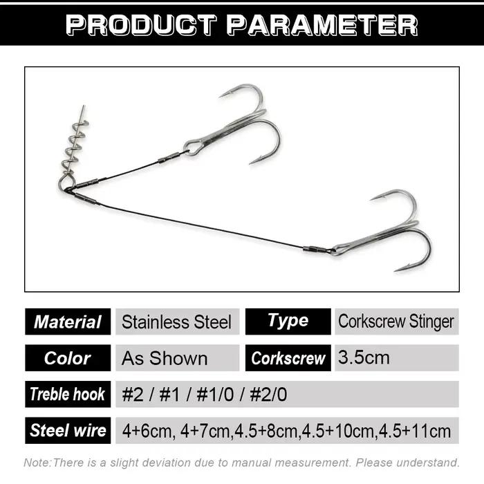 Montage brochet hameçons doubles triples vis sans fin pour leurres souples pêche carnassiers