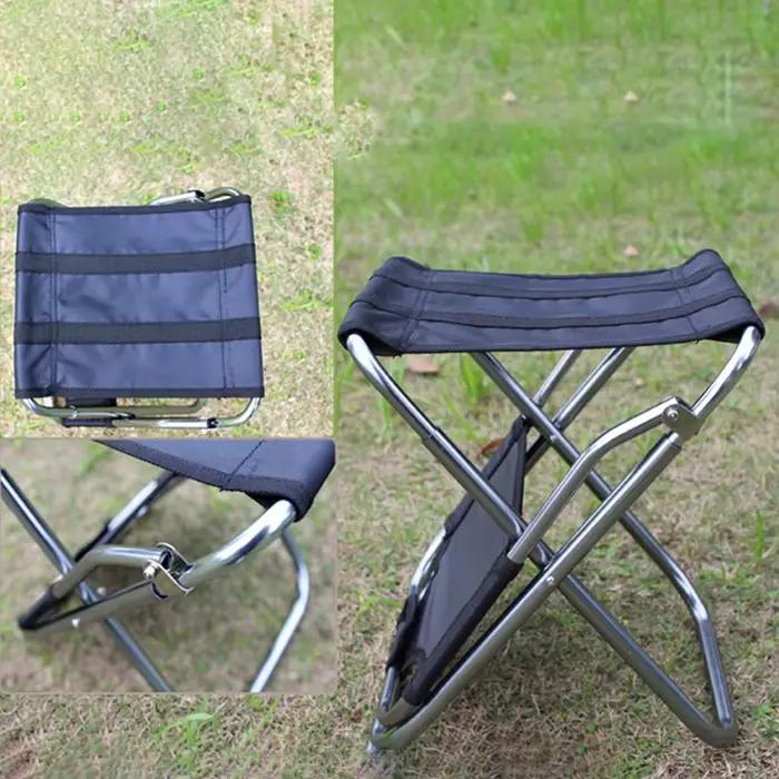 Tabouret pliant de pêche en alliage d'aluminium et toile Oxford pour camping randonnée