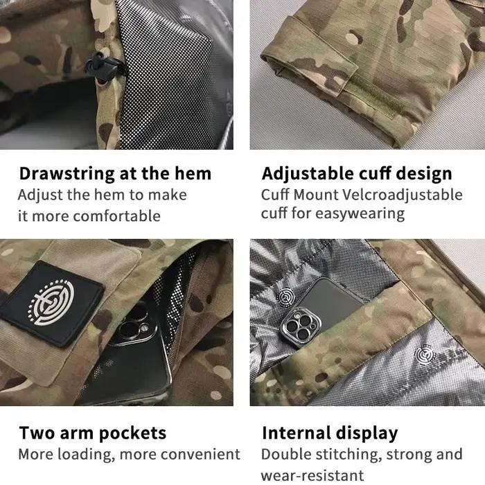 Tenue hiver chasse pêche camouflage épaisse imperméable - veste pantalon tactique résistant