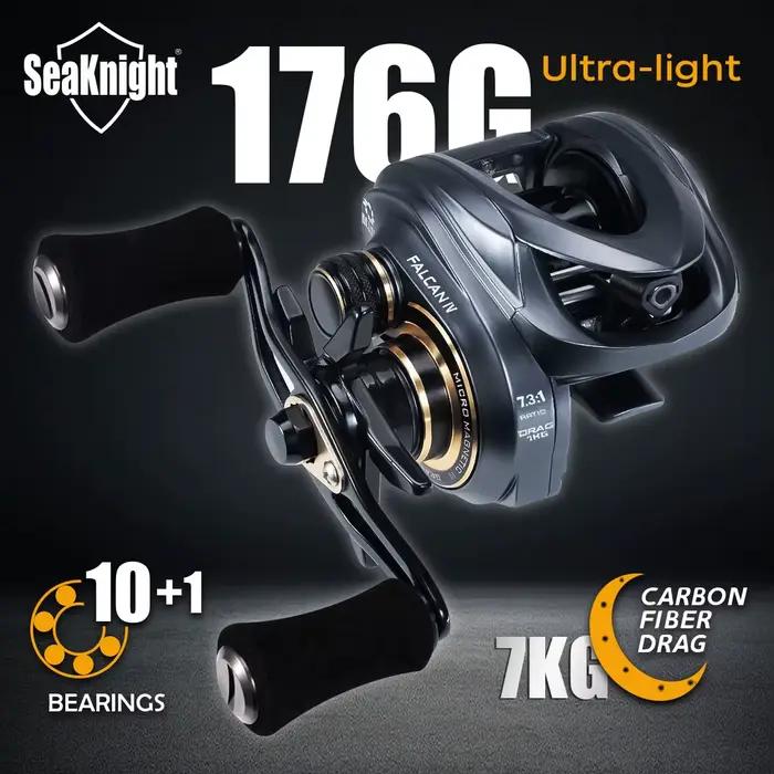 Moulinet pêche FALCAN IV SeaKnight 176g ultraléger 7KG carbone 10+1BB baitcasting 7.3:1 8.1:1