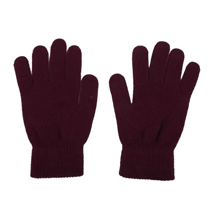 Gants d'hiver cinq doigts tactiles pour pêche et vélo - Chauffants tricotés anti-vent étudiants