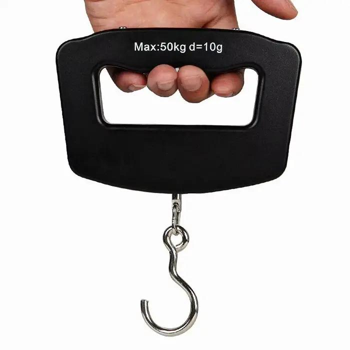 Balance numérique portable suspendue 50kg avec écran LCD rétroéclairé pour pêche et voyage