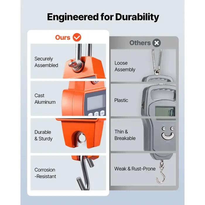 Balance suspendue SucceBuy 660 lbs digitale portable - Parfaite pour pêche en mer et rivière