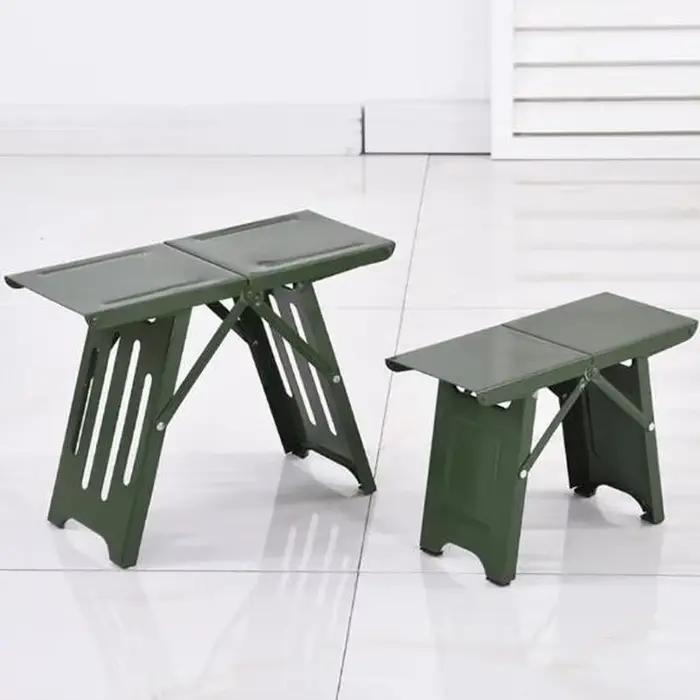 Tabouret pliant acier portable mini pour pêche randonnée camping et sac à dos deux tailles
