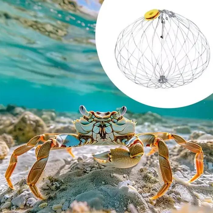 Filet piège poissons crabes automatique ouverture fermeture - Cage pêche extérieure accessoires capture