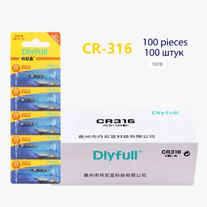 100 flotteurs lumineux pour pêche en lac et rivière - Flotteurs DLY CR311 322 425 + hameçons
