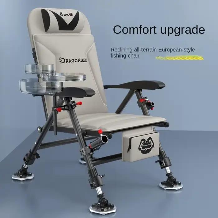 Chaise de pêche européenne multifonction tout terrain - Siège pliant portable inclinable diaotai