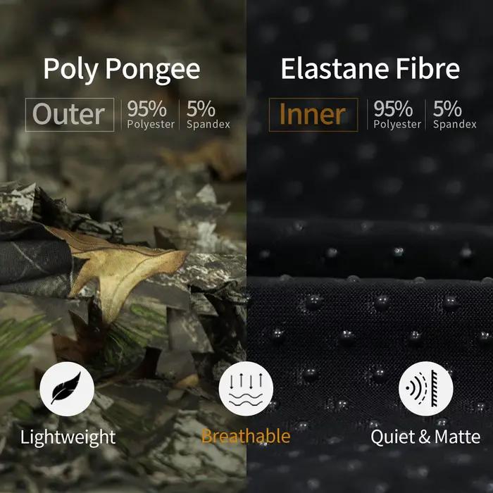 Gants camouflage chasse 3D feuillage léger anti-dérapage demi-doigts pêche sport