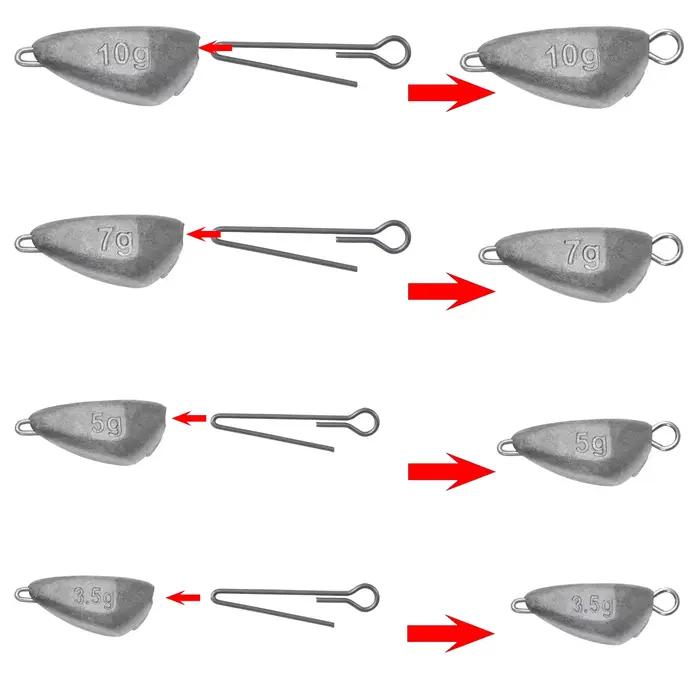 Têtes plombées SAMOLLA 5 pièces pour leurres crank, plombs de pêche pour hameçons