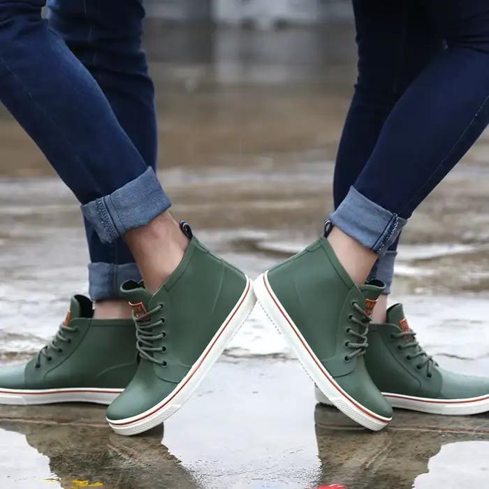 Bottes de pêche courtes caoutchouc homme 2020 neuves jardin loisirs extérieur antidérapantes