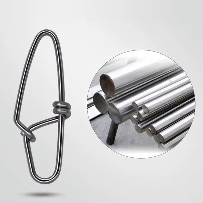 100 mousquetons inox pour leurres crankbait snaps pêche mer eau douce raccords rapides duo lock