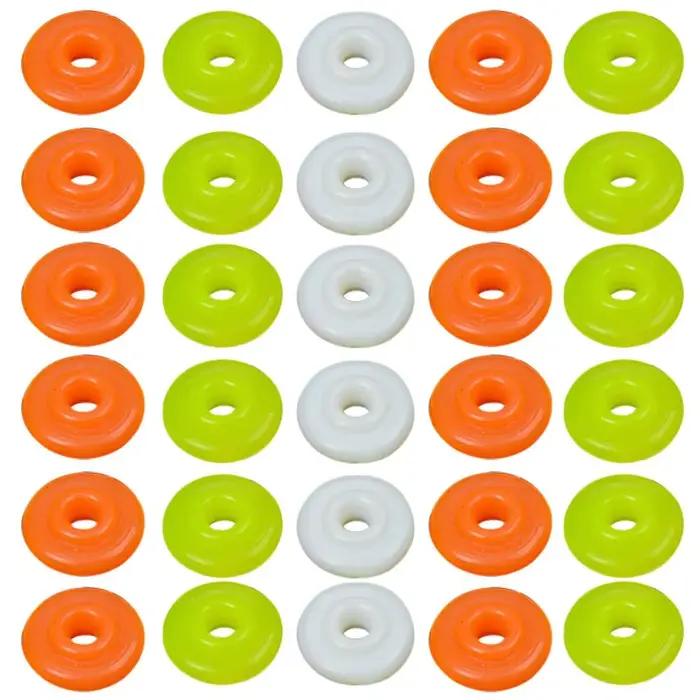 100 perles stopper demi-rondes pour pêche en mer - Beads flottants rouges 3/4mm accessoires