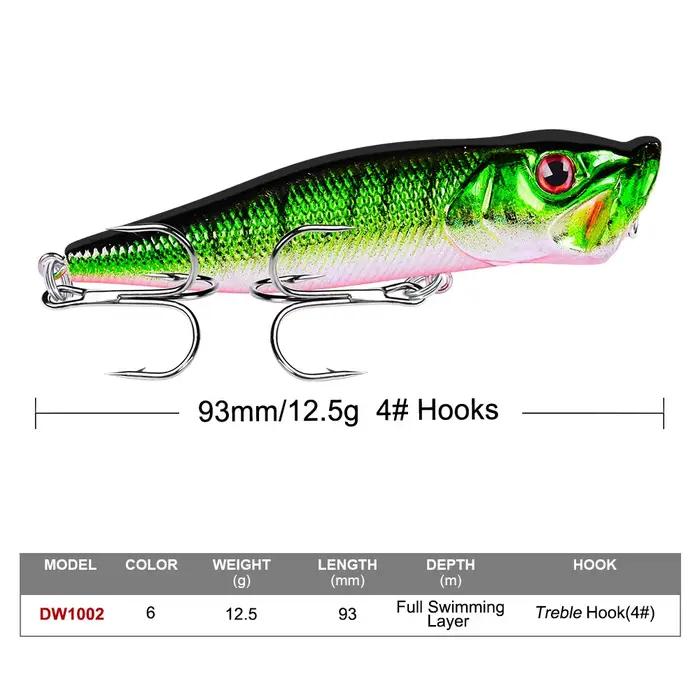 Popper leurre topwater 93mm/12.5g FLYSAND - Appât dur wobblers pour pêche carnassier