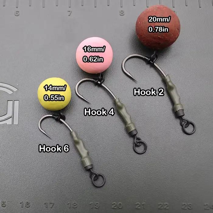 Montage carp fishing Ronnie Rigs prêt à pêcher avec hameçon courbe PTFE et micro ring pour carpe