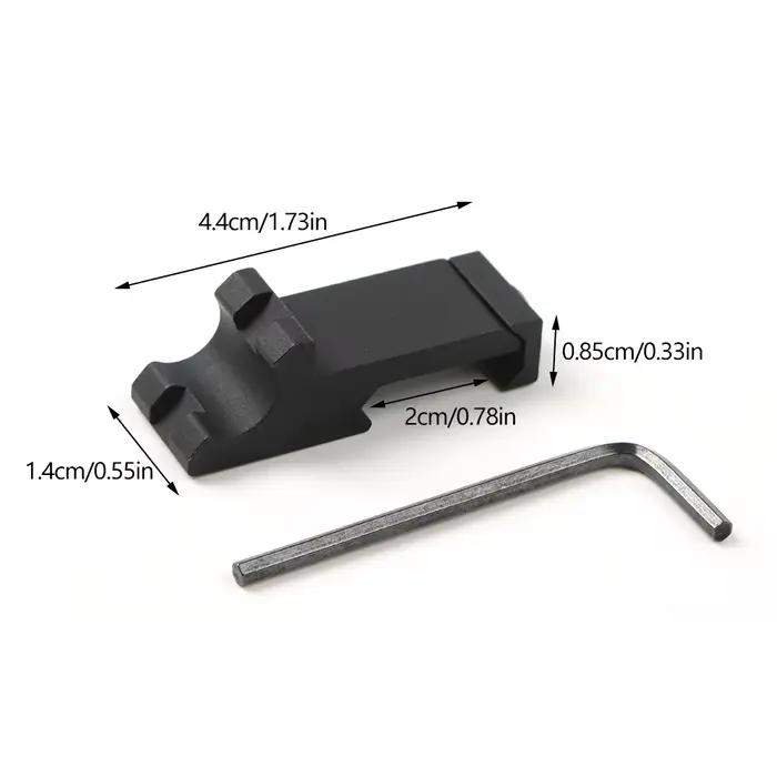 Adaptateur latéral 45 degrés rail Picatinny 20mm montage lampe laser lunette fusil chasse accessoire tactique