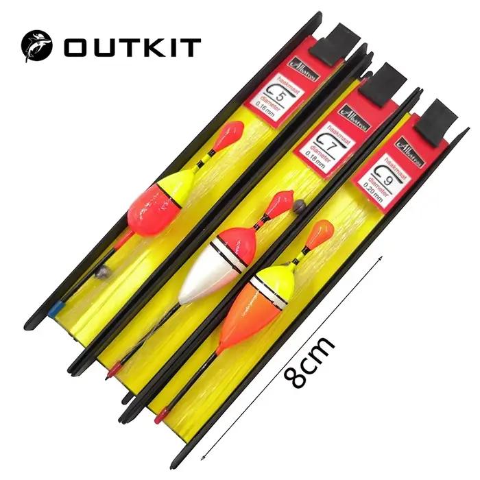 Lot de 3 flotteurs pour la pêche à la carpe, accessoires triple bouchon et ligne avec hameçon