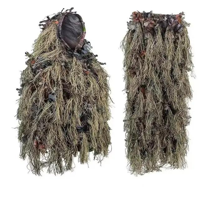 Uniforme tactique Ghillie 3D bionique - tenue sniper airsoft paintball chasse pêche extérieur