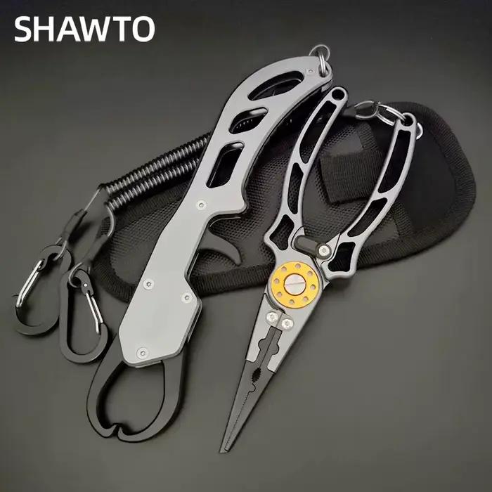 Kit d'outils de pêche mer en alliage d'aluminium complet avec pince, extracteur, balance et ciseaux