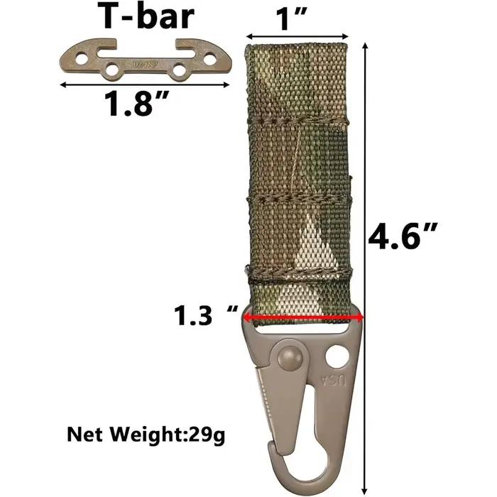 Crochet MOLLE tactique avec clip ceinture - Accessoire pour gilet de pêche et clés de matériel