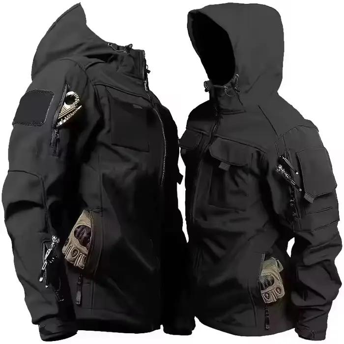 Nouvelle veste tactique militaire soft shell homme imperméable coupe-vent capuche automne hiver multi-poches