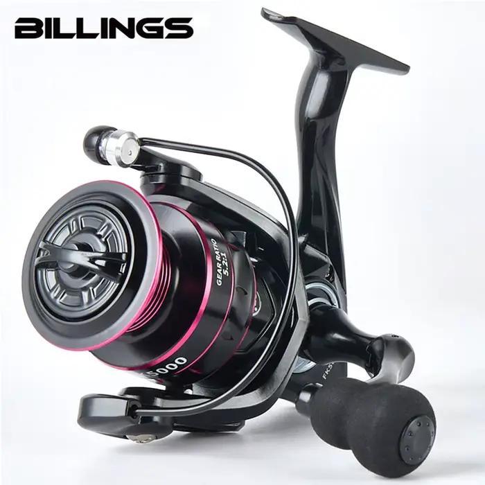 Moulinet spinning BILLINGS 1000-7000 frein 8-12KG avec bobine métal pour eau douce et mer