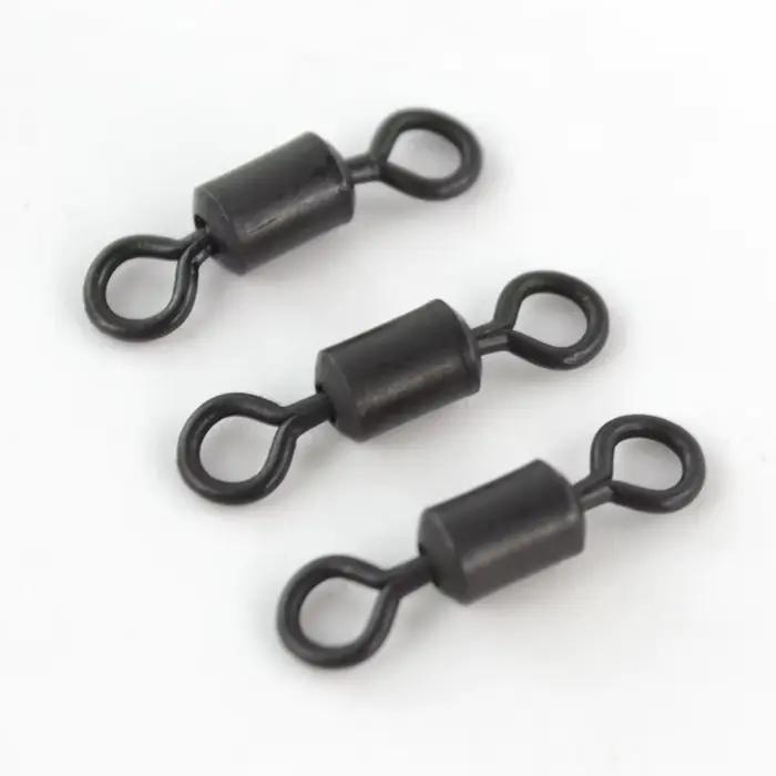 Émerillons roulants pêche carpe 20 pièces corps long haute vitesse snaps accessoires terminal matériel pêche