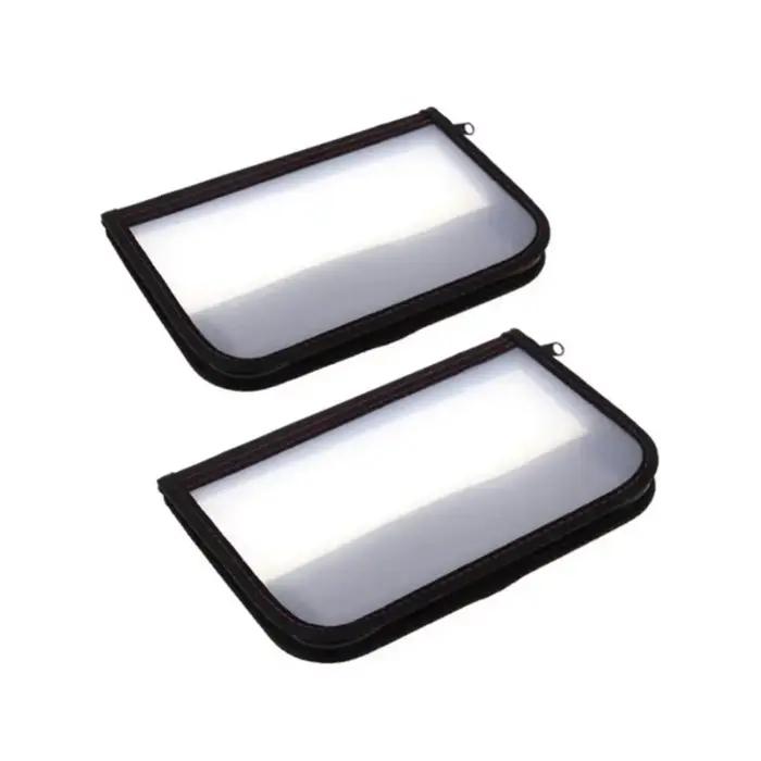 Sac rangement leurres plastique transparent double fermeture étui pêche portable visuel hameçons