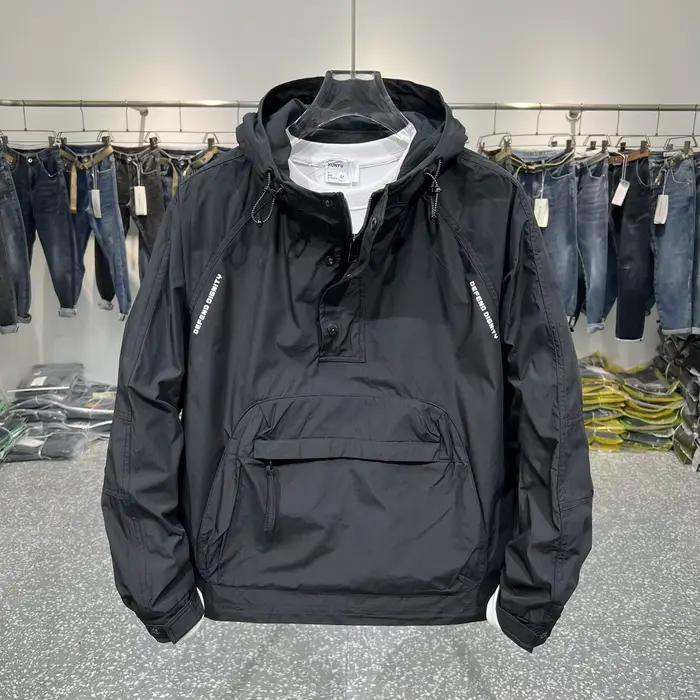 Veste homme à manches longues avec capuche et fermeture éclair - Veste décontractée pour pêche et extérieur