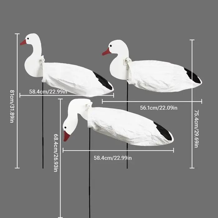 Leurres oie à mouvement vent - Ensemble déco jardin réaliste pour chasse au gibier d'eau attractif