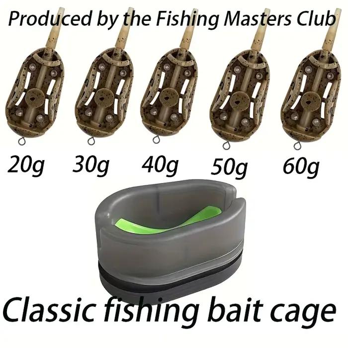 Cage à appâts premium pour pêche à la carpe - Dispositif amorçage avec moule à libération rapide - 20G à 60G