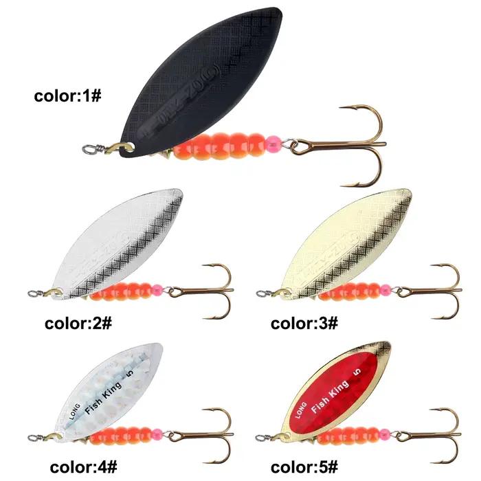 Fish King spinner lure cuillère 4.5g à 27.1g pêche brochet métal leurre dur avec hameçons
