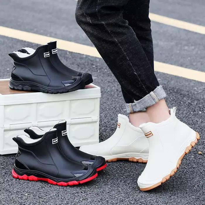 Bottes de pêche courtes imperméables anti-dérapantes pour homme - Style coréen tendance