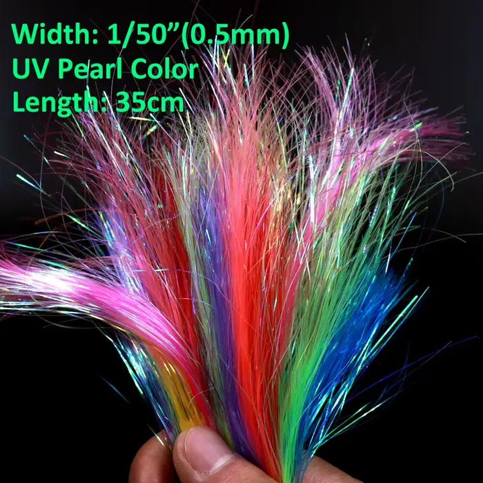 Matériaux montage mouches flashabou perle UV 0.5mm pour pike saumon truite pêche streamer