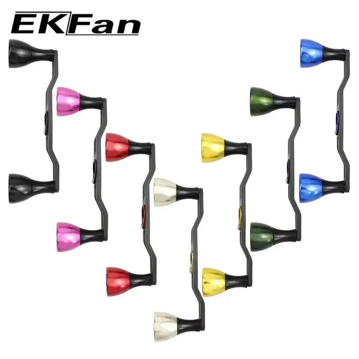 Manivelle Carbone EKfan 130MM avec Poignées Alliage pour Moulinet Baitcast Dawa/Shimano DIY 7X4MM/8X5MM