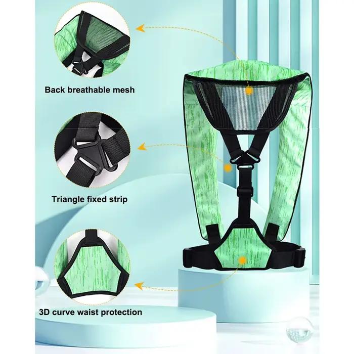 Veste de pêche gonflable automatique légère multifonction pour kayak et rafting sécurisé adulte