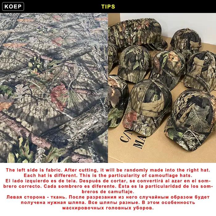 Casquette KOEP Pêche Jungle Camouflage Casquette de Baseball de Style Aventure pour Hommes Convient à la Chasse, à la Pêche et à l'Entraînement Militaire Occasions Spéciales
