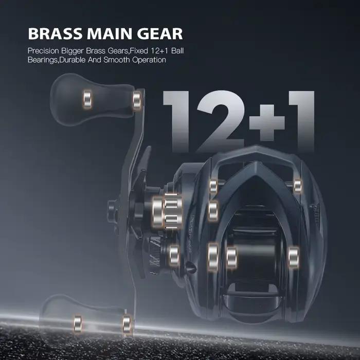 Moulinet casting SOLOKING ASHMOON 12+1 roulements 6KG - Reel BFS polyvalent pour pêche mer et eau douce