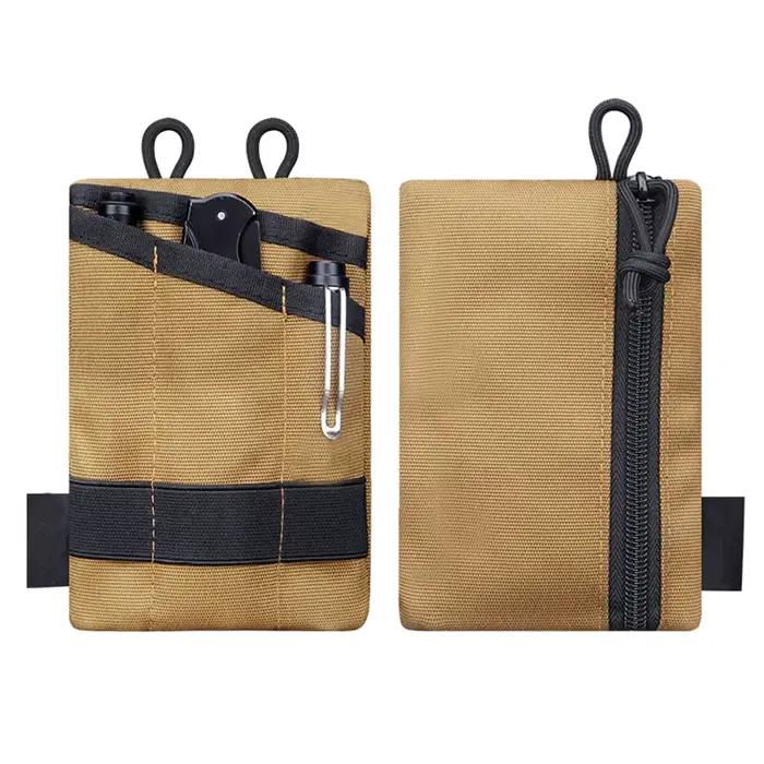 Organisateur de poche mini EDC - Pochette tactique pour couteau lampe et matériel pêche compact