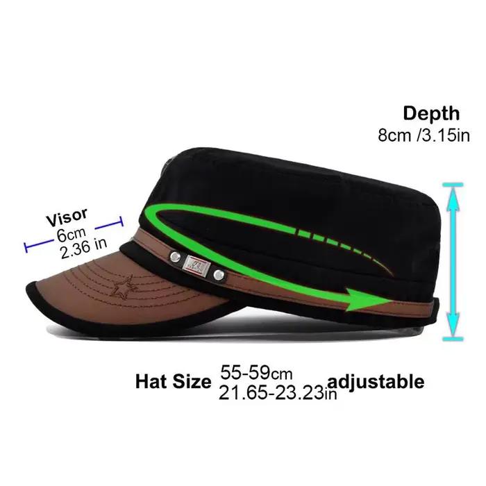 Casquette plate brodée polyvalente - Pêche, randonnée et activités outdoor casual