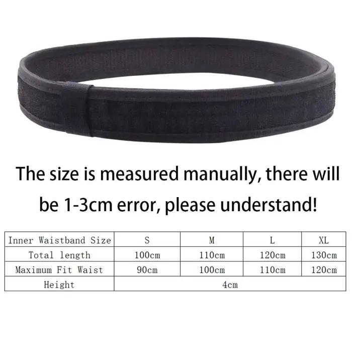 Ceinture intérieure tactique en toile de nylon de haute qualité réglable pour hommes chasse pêche randonnée activités de plein air