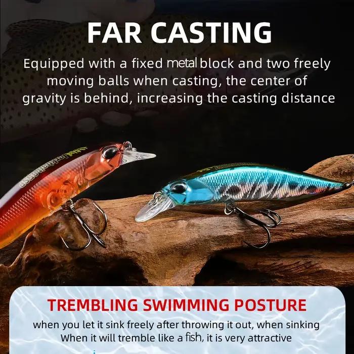 Leurre dur BEARKING 85mm 8g minnow professionnel plongeant 1.3-1.8m 14 couleurs pêche carnassiers